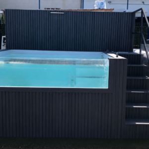 Piscina Elevada de patio 3,00 x 2,20m con cristal ampliado  (149PPCO/24 TA)