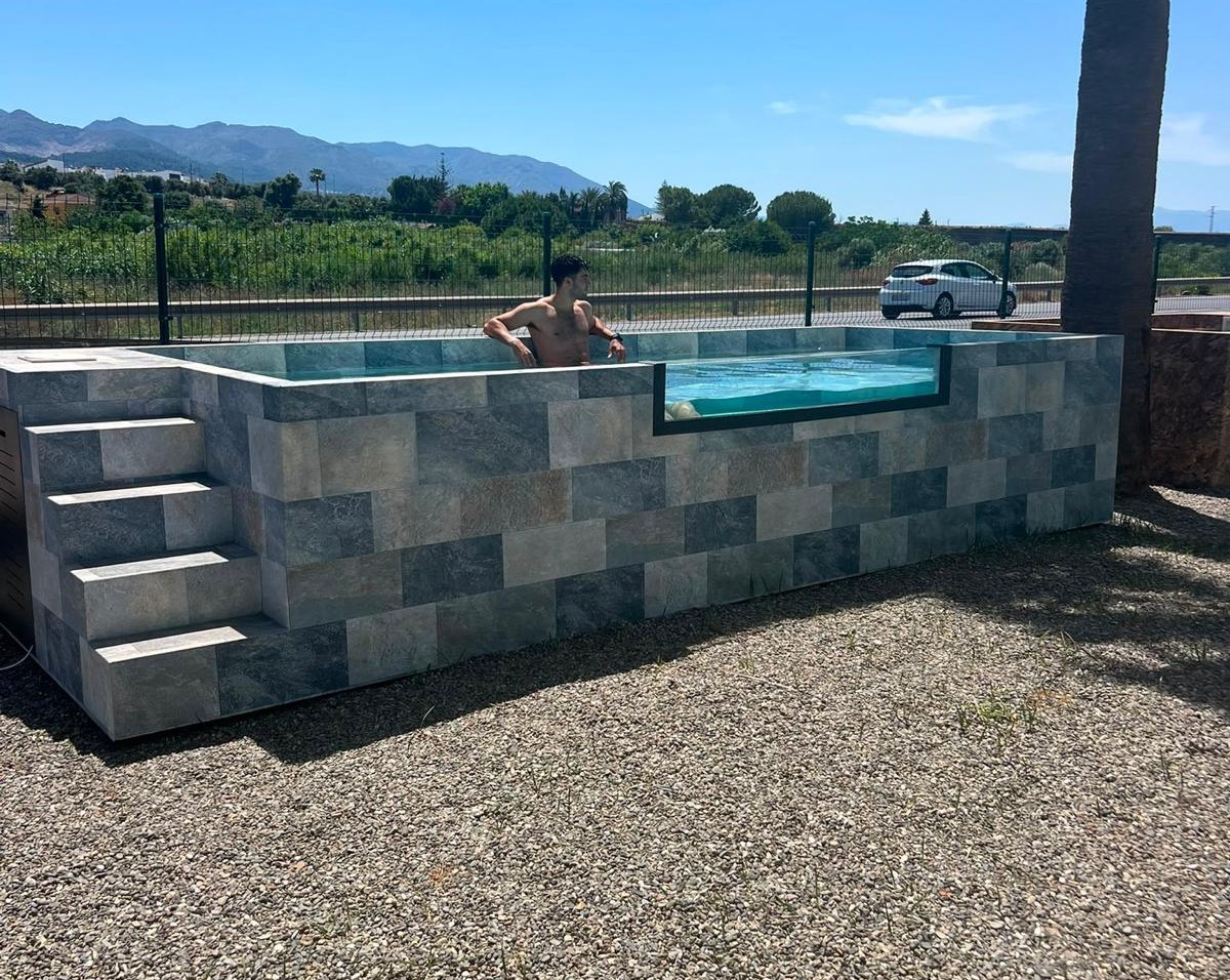 Piscina de patio MIAMI 5,90 x 2,20×1,12 m (1105/SL)